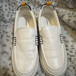Stylish White Slip-On Kids Dress Shoes
